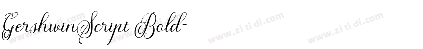GershwinScript Bold字体转换